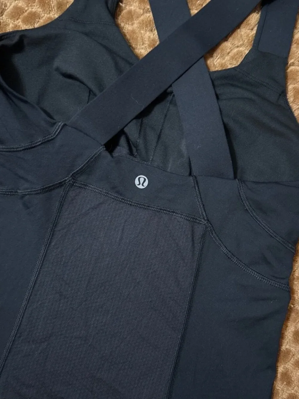 Like New Lululemon Push Your Limits Tank Top Black Built-In Shelf Bra 8